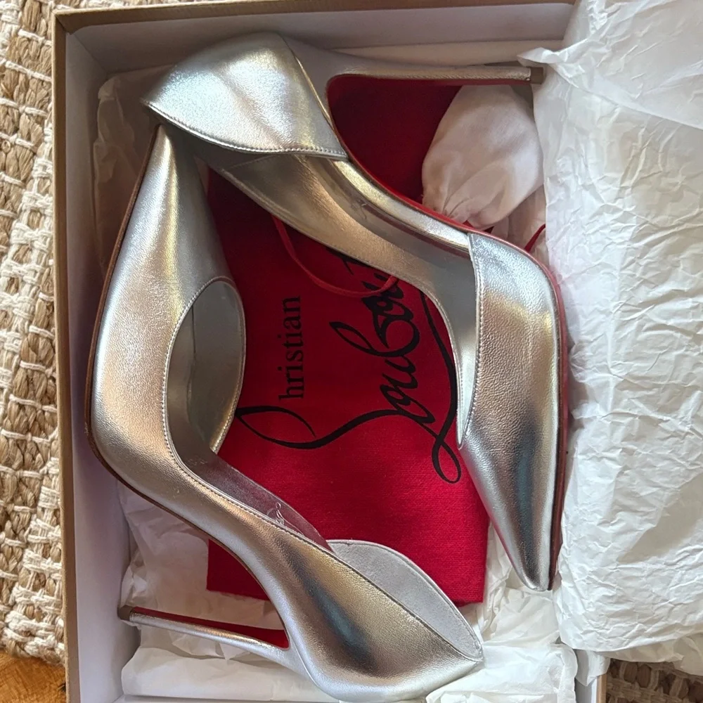 Christian Louboutin Silver Heels - Picture 13 of 15